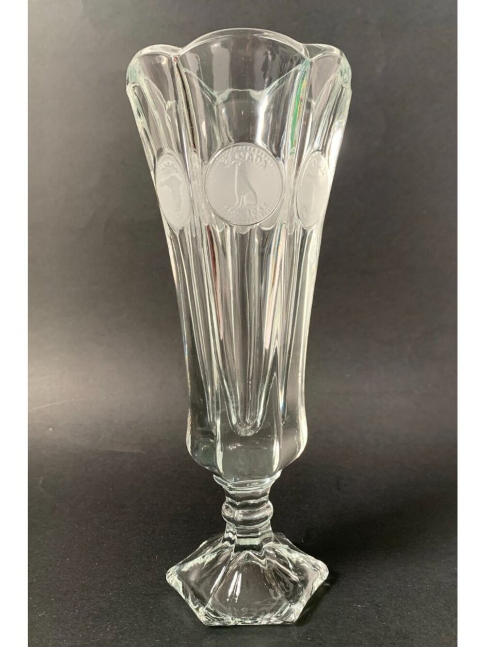 Fostoria Vase Coin Pattern Canadian Centennial Coins